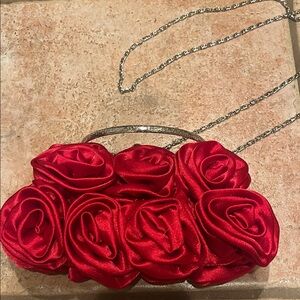 Elegant Red Rose Clutch